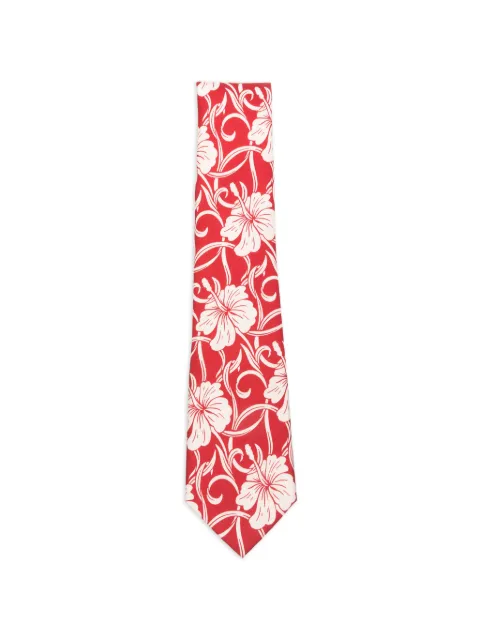 Drôle De Monsieur floral-print tie Red KTI002SE028