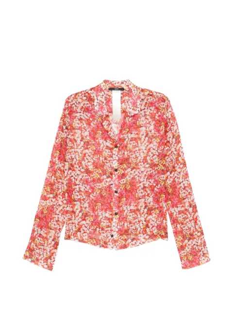 SAPIO floral-print chiffon shirt Red SS26N38M