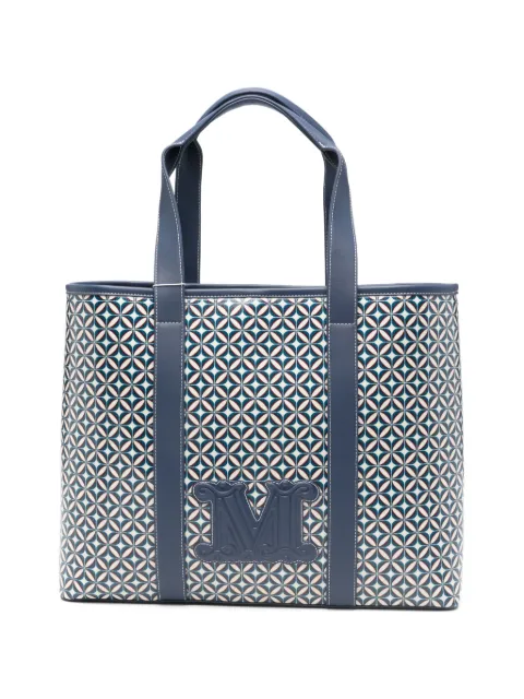 Max Mara geometric-print tote bag Blue 2616511059600