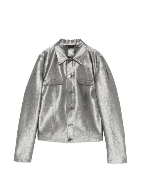 SAPIO metallic-finish jacket Silver SS26N37J