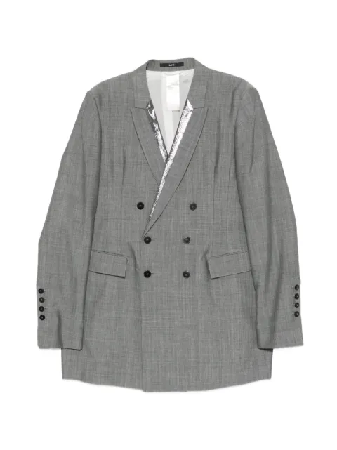 SAPIO Nº 44L double-breasted blazer Grey SS26N44LTELAMOHAIRGRIGIA