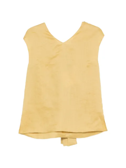 'S Max Mara V-neck sleeveless top Yellow 2619161043600