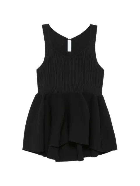 CFCL ribbed flared-hem top Black CF000KN002GB00
