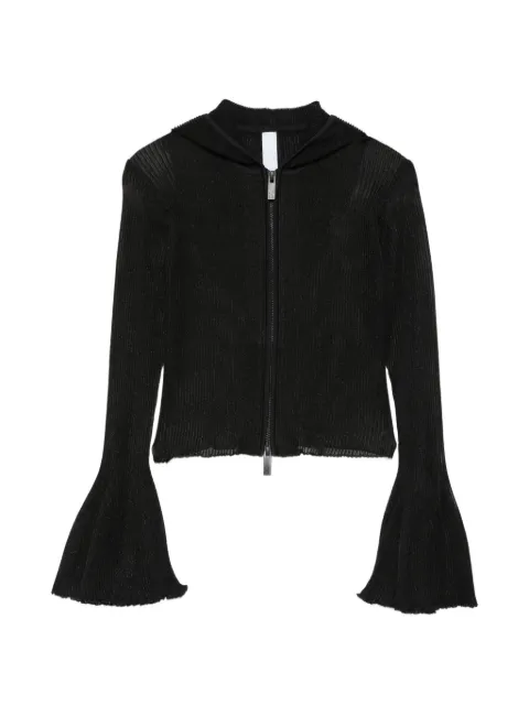 CFCL zip flared-cuff hoodie Black CF011KC224GP00
