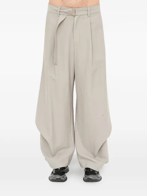 SONGZIO bias-drape palazzo pants Neutrals MI2PT702GY