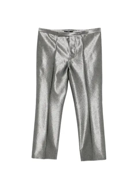 SAPIO metallic-effect pressed-crease trousers Silver 126D1203N07T