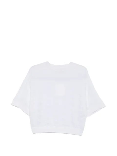 Dvf Vintage Cairo diamond-patterned short-sleeve top White DVFWS2S005