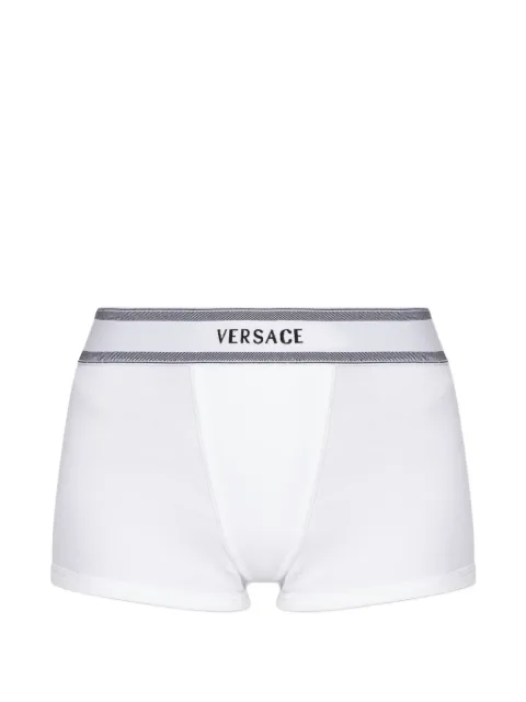 Versace ribbed cotton-jersey trunks White 10242231A17770