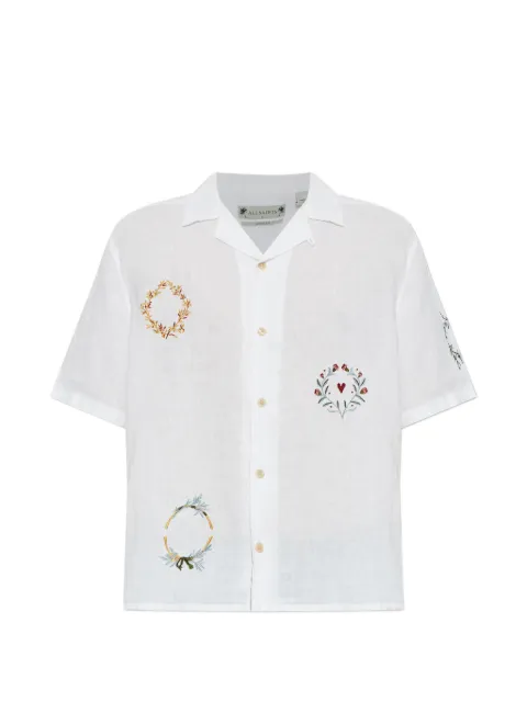AllSaints embroidered shirt White M054SE