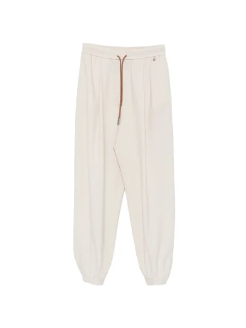Herno drawstring-waistband elasticated-cuffs trousers Neutrals PT000200D33486