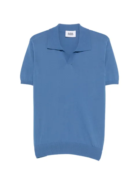 ALPHA STUDIO polo shirt knitwear Blue AU5041B