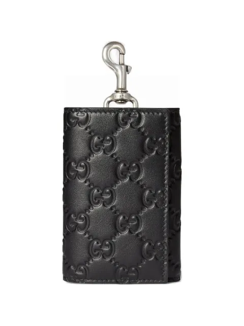 Gucci embossed-pattern keychain Black 850212AAFDV1000
