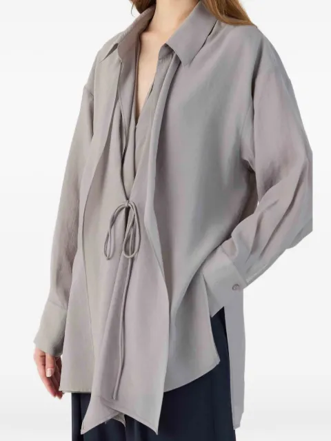 Eleh tie-fastening shirt Grey SS260171GRIGIO