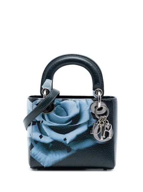 Christian Dior Pre-Owned 2014 Mini Deerskin Floral Print Lady Dior satchel Green 5Q6Q77Q7ZTUR0IK4