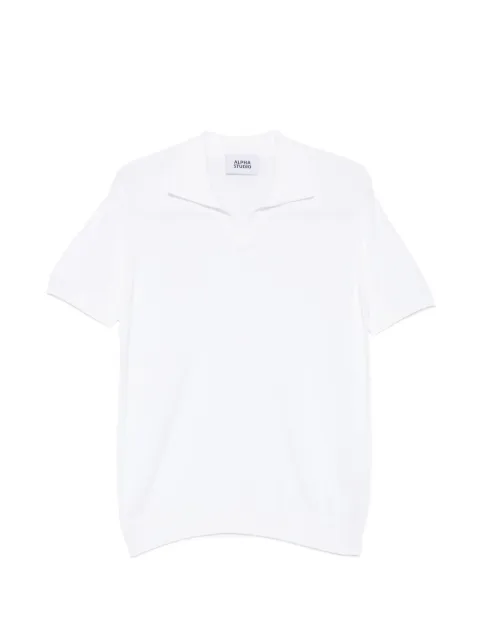 ALPHA STUDIO white polo shirt White AU5041B