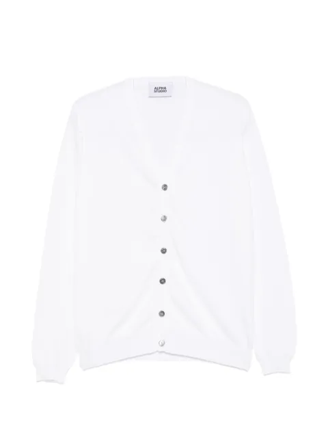 ALPHA STUDIO buttoned cardigan White AU5034E