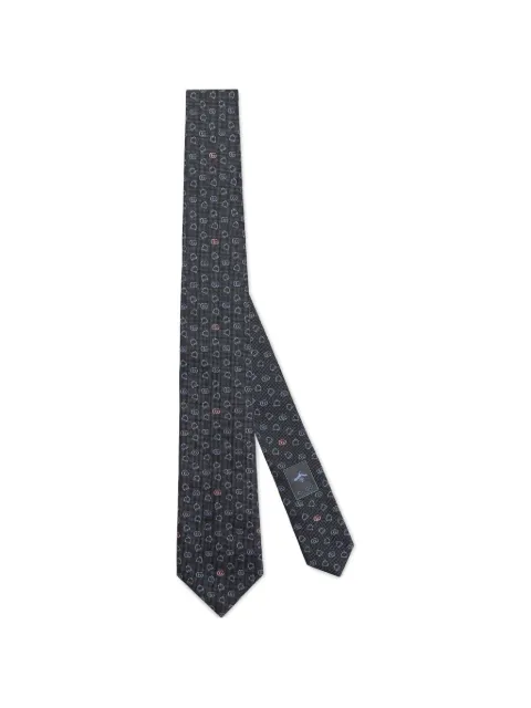 Gucci GG logo-pattern tie Black 8485494E0091369