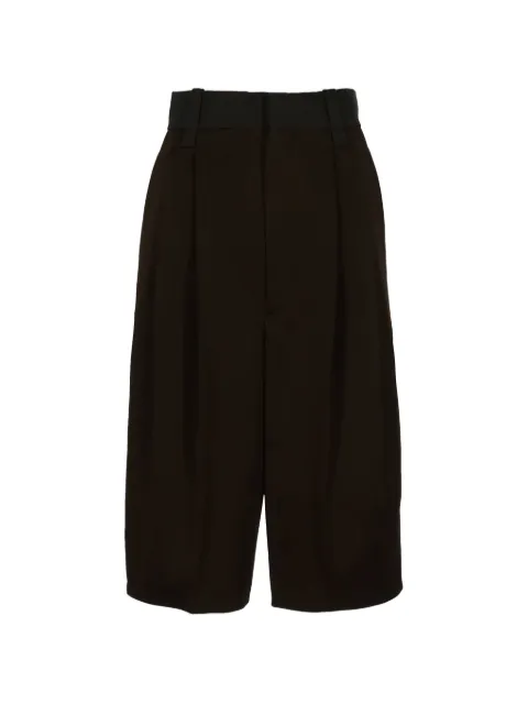 Carven pleated belt-loop shorts Neutrals 6261K21131
