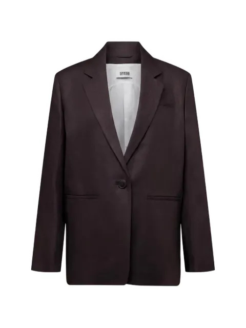 Drykorn Mowtie single-breasted notched-lapels blazer Brown 12611582344