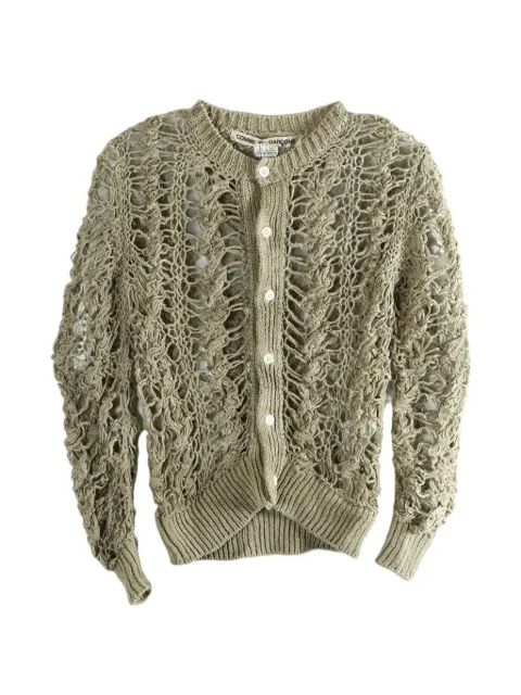 Comme Des Garçons open-knit button-up sweater Green GQN004