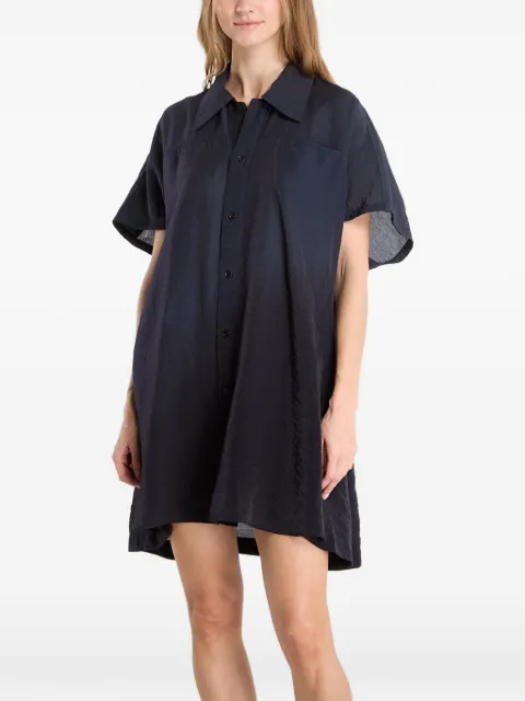 Y-3 short-sleeve dip-dye utility overshirt Black KS5217
