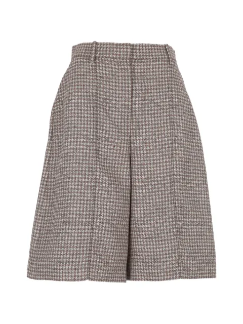 Agnona houndstooth-pattern wide-leg shorts Brown T81101XQ1051749