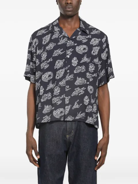 Moncler printed short-sleeve shirt Blue 2F00025599AH