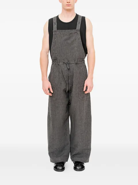 Jan Jan Van Essche striped wide-leg dungarees Grey DUNGAREES4HEMPCLOTH