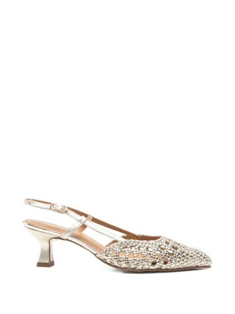 Pedro Miralles cutout mules Gold 18635