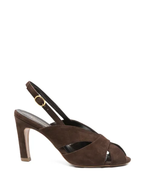 biancadi crossover-strap sandals Brown 1483