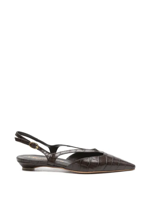 biancadi pointed-toe croc-effect pumps Brown 1091