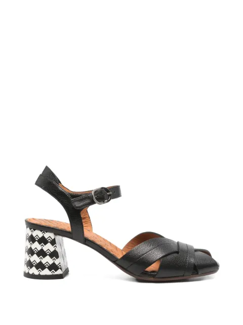Chie Mihara woven geometric heel sandals Black RUCINA