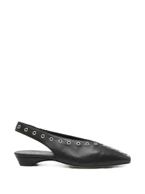 Pedro Miralles eyelet-embellishment mules Black 18534