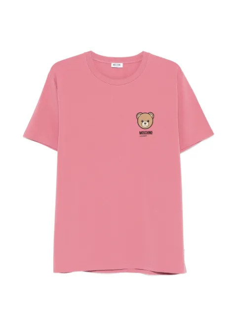 Moschino Teddy-logo T-shirt Pink A07014410