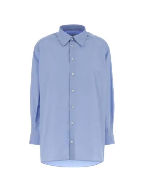 Orlane long-sleeve cotton shirt Blue BOYFRIENDSHIRT
