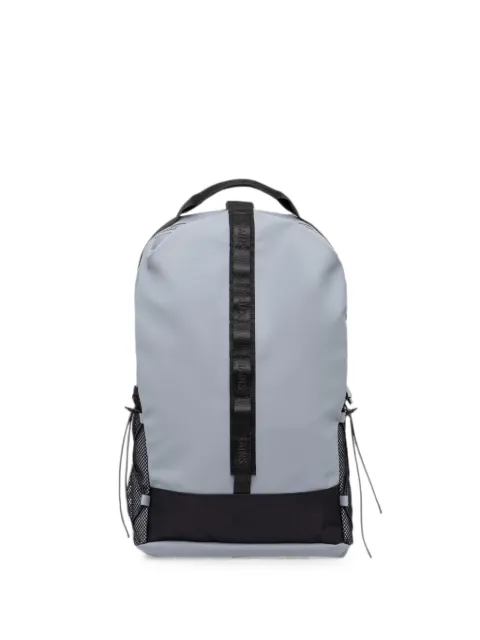 Rains logo-tape mesh-panel backpack Grey 12790147
