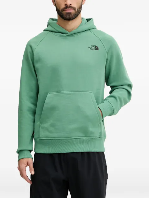 The North Face logo-print raglan-sleeve hoodie Green NF0A89F9G571