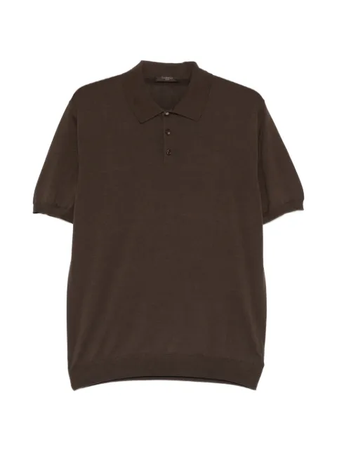 Zanone buttoned polo shirt Brown 810362ZQ307