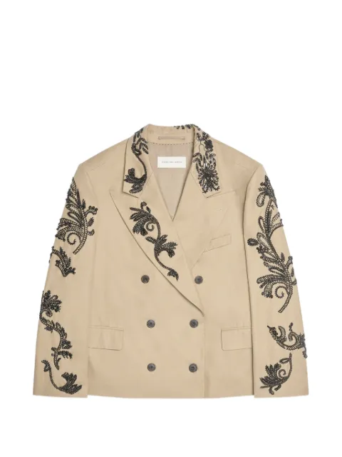 DRIES VAN NOTEN embroidered blazer Neutrals 2610104203103