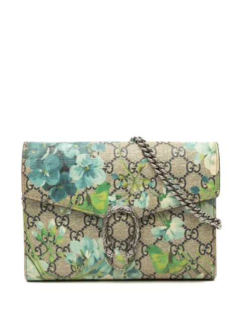 Gucci Pre-Owned 2016-2025 GG Supreme Blooms Dionysus Wallet on Chain crossbody bag Brown PFJ1G15P7KFRIR5F