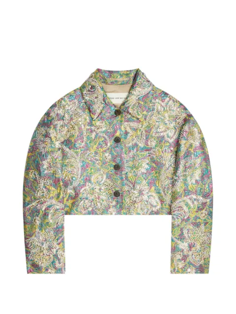 DRIES VAN NOTEN jacquard-pattern jacket Green 2610105553154