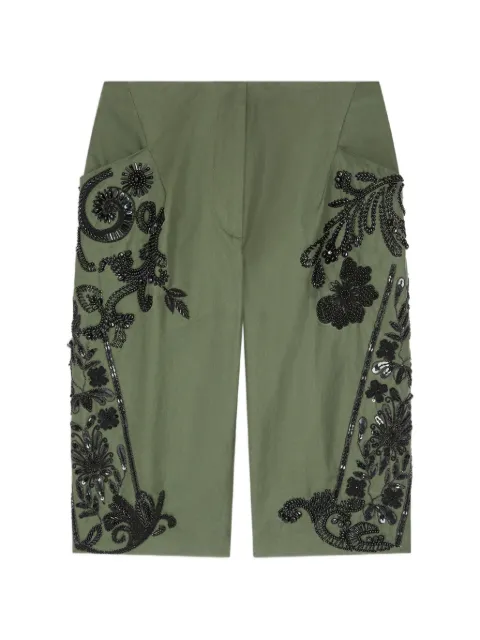 DRIES VAN NOTEN embroidered shorts Green 2610109803103