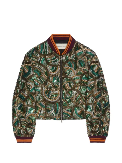DRIES VAN NOTEN embroidered bomber jacket Green 2610205103374