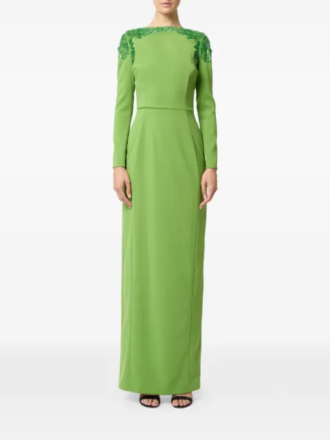 Elisabetta Franchi sequin-embellished maxi dress Green AB96465E3