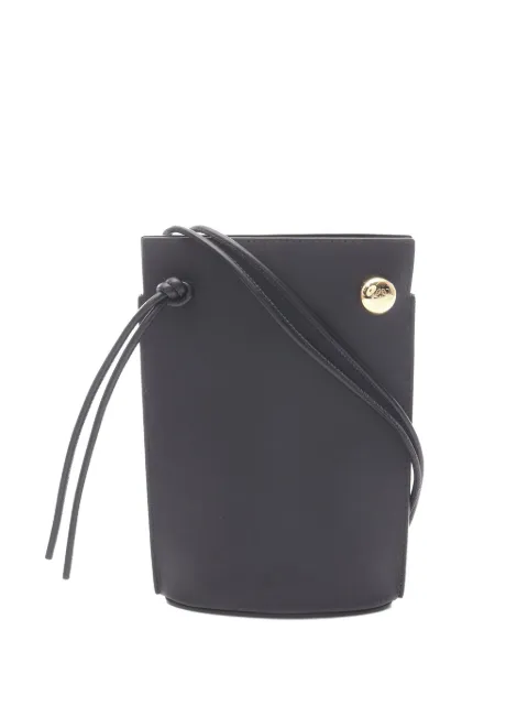 Loewe Pre-Owned 2010-2026 Smooth Calfskin Pebble Pouch crossbody bag Black HG4ZAV2MJY5K28ET