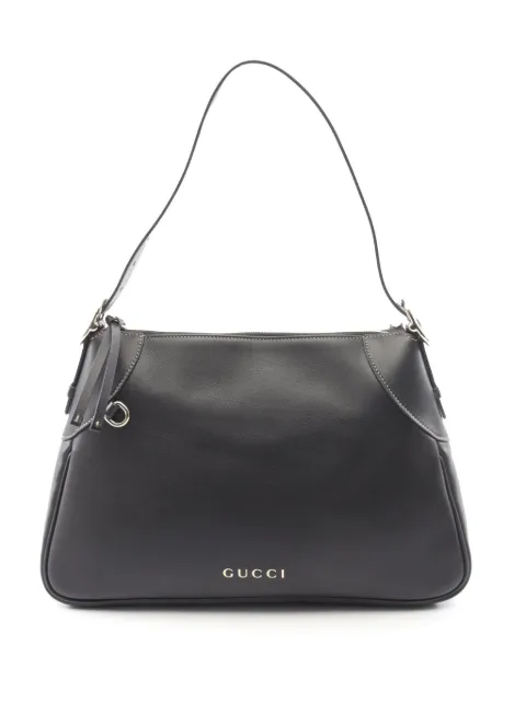 Gucci Pre-Owned 2016-2026 Medium GG Emblem Leather shoulder bag Black IEO15OSV4EHENFJ1