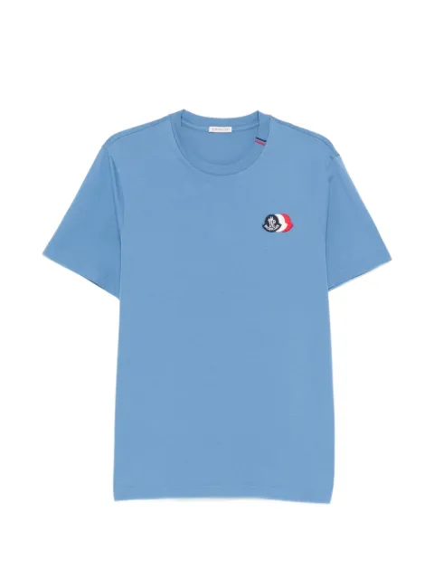 Moncler logo-patch T-shirt Blue L10918C0007489B8Q