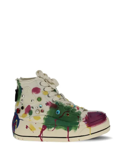 R13 painted embellished sneakers Neutrals R13S5029