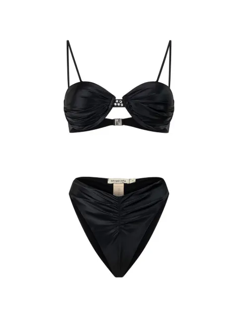 PARAMIDONNA Daisy crystal-embellishment bikini Black LC26DBL
