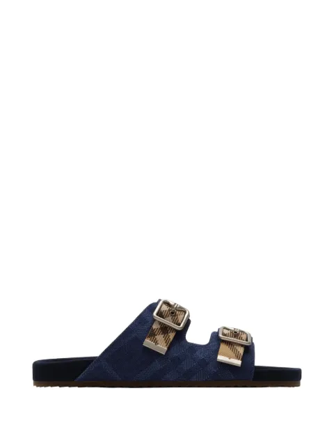 Burberry Check denim Urchin sandals Blue 8122996